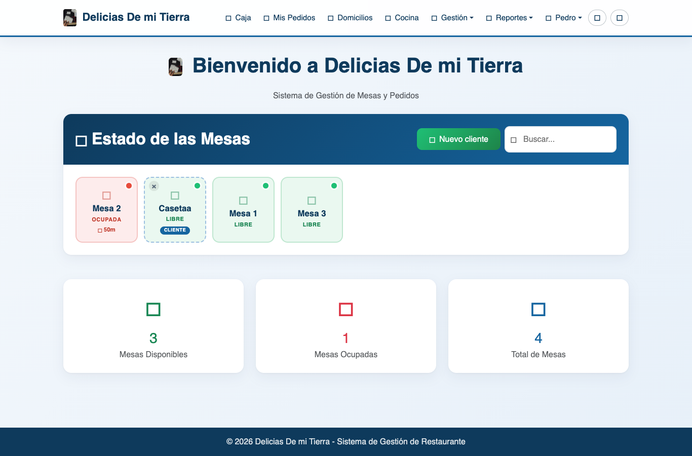 Caja en tiempo real