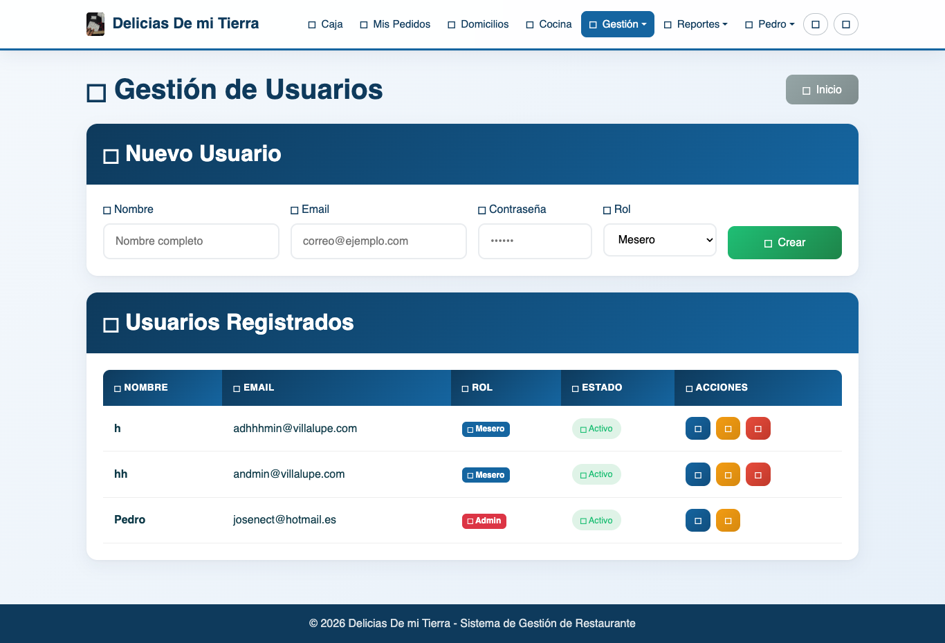 Usuarios y roles
